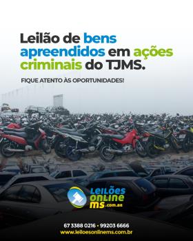 LEILÃO 014/2023  DE VEÍCULOS APREENDIDOS EM AÇÕES PENAIS- PODER JUDICIÁRIO DO ESTADO DE MS