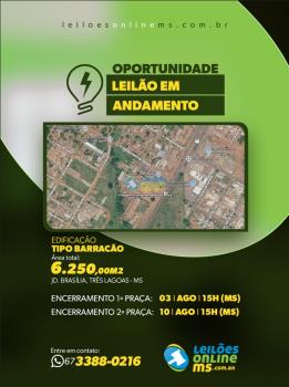 EDIFICAÇÃO TIPO BARRACÃO, COM A ÁREA TOTAL DE 6.250,00M2, JARDIM BRASÍLIA, TRÊS LAGOAS - MS